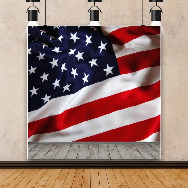 AOFOTO 6x6ft Patriotic American Flag Backdrop Air Force Test Independence Day Veterans Day Photography Background Stars and Strips Kid Baby Boy Adult Portrait Photoshoot Video Studio Props Vinyl - Image 4